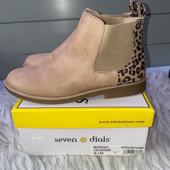 Leopard and Tan Ankle Boots - Picture 7 of 10